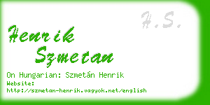 henrik szmetan business card